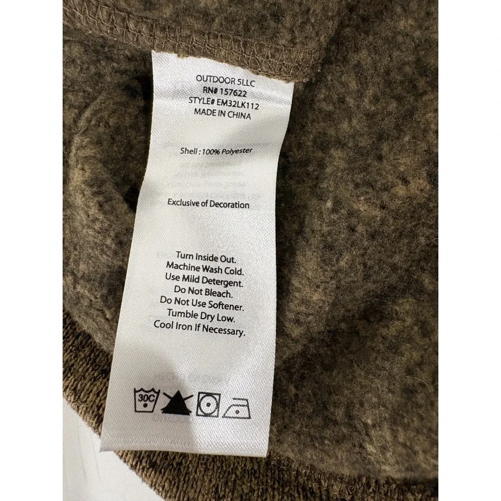 Eddie‎ Bauer Sweater Mens Extra Large XL Brown Quarter Zip Pullover Heathered